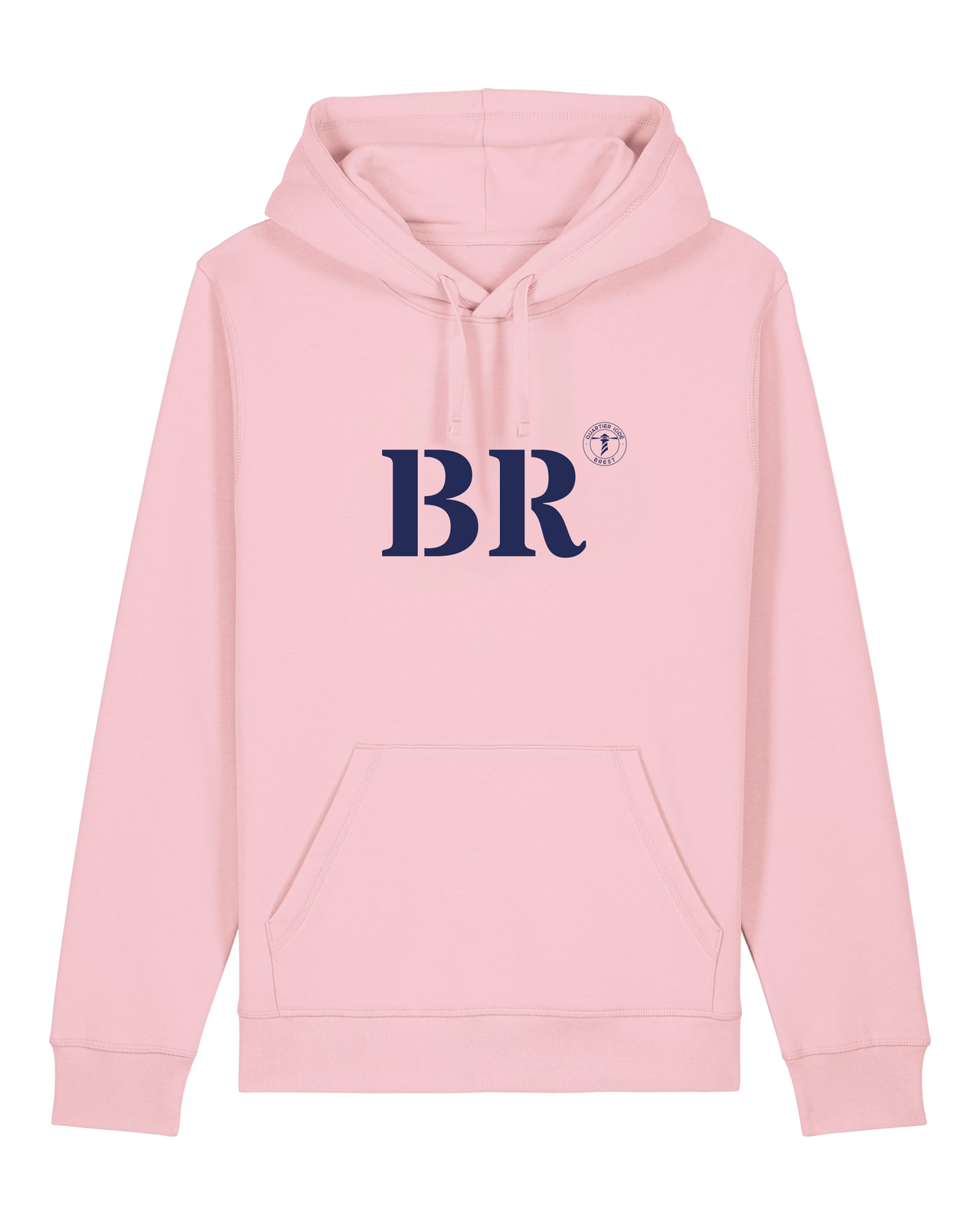 Sweat à capuche BR BREST - Rose et Bleu - Unisexe - Quartier iodé