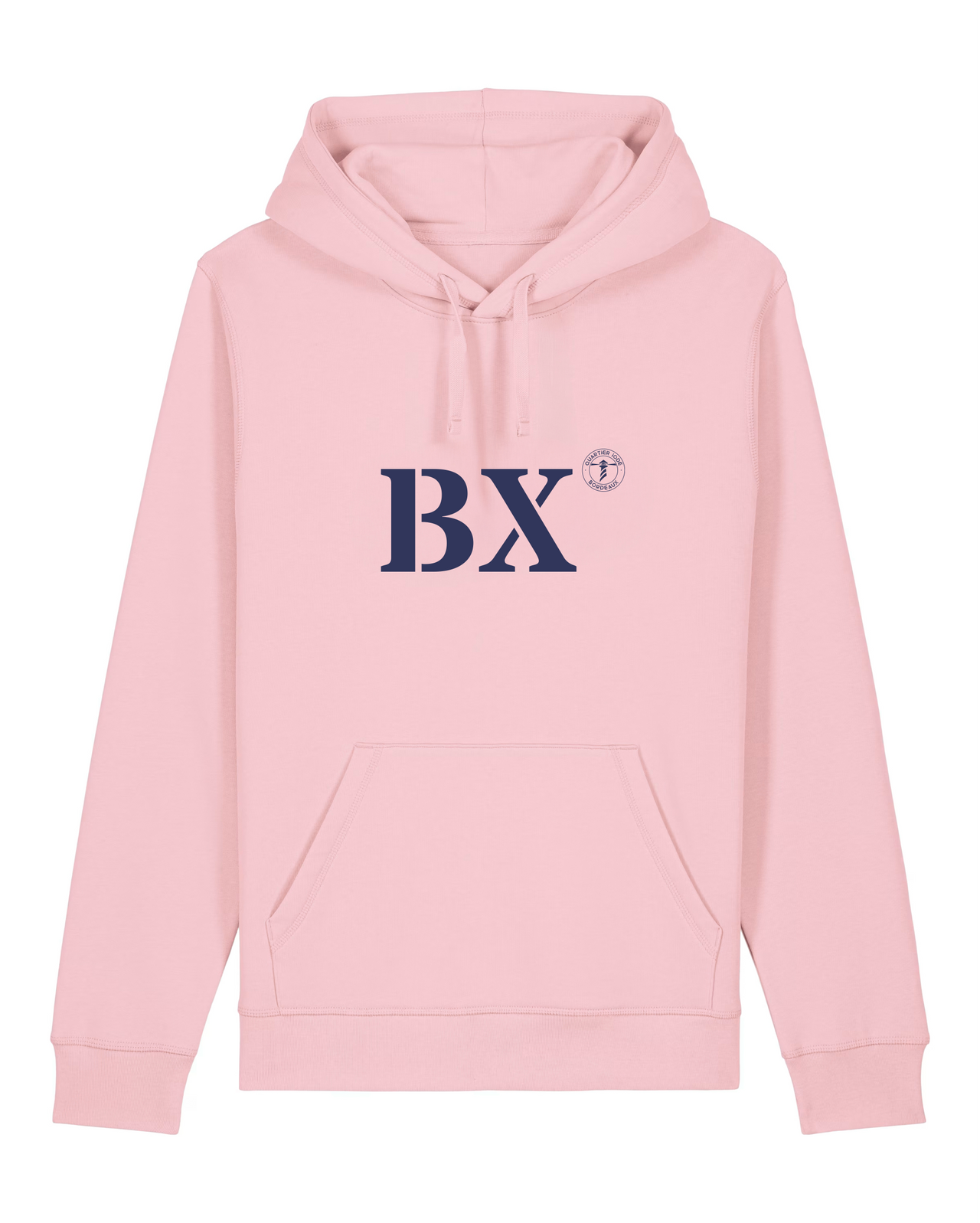 Sweat à capuche Bordeaux BX Rose et Bleu MarineUnisexe - Quartier iodé