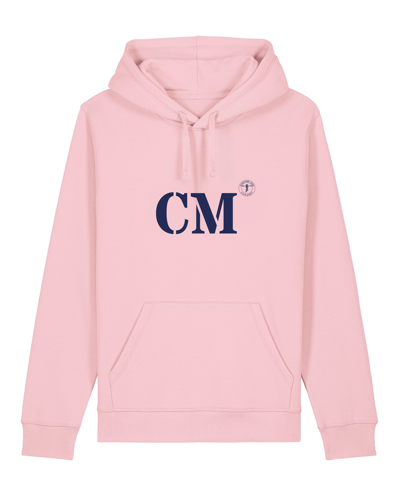 Sweat à capuche CM Camaret Rose et Bleu Marine - quartier iodé 