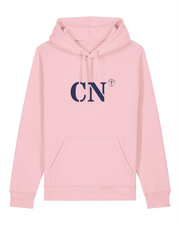 Sweat à capuche Caen CN Rose et Bleu Marine  Unisexe - Quartier iodé