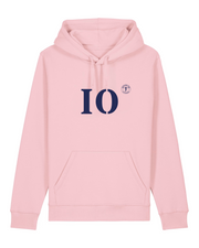 Sweat à capuche Île d'Oléron IO Rose et Bleu Marine - Unisexe - Quartier iodé