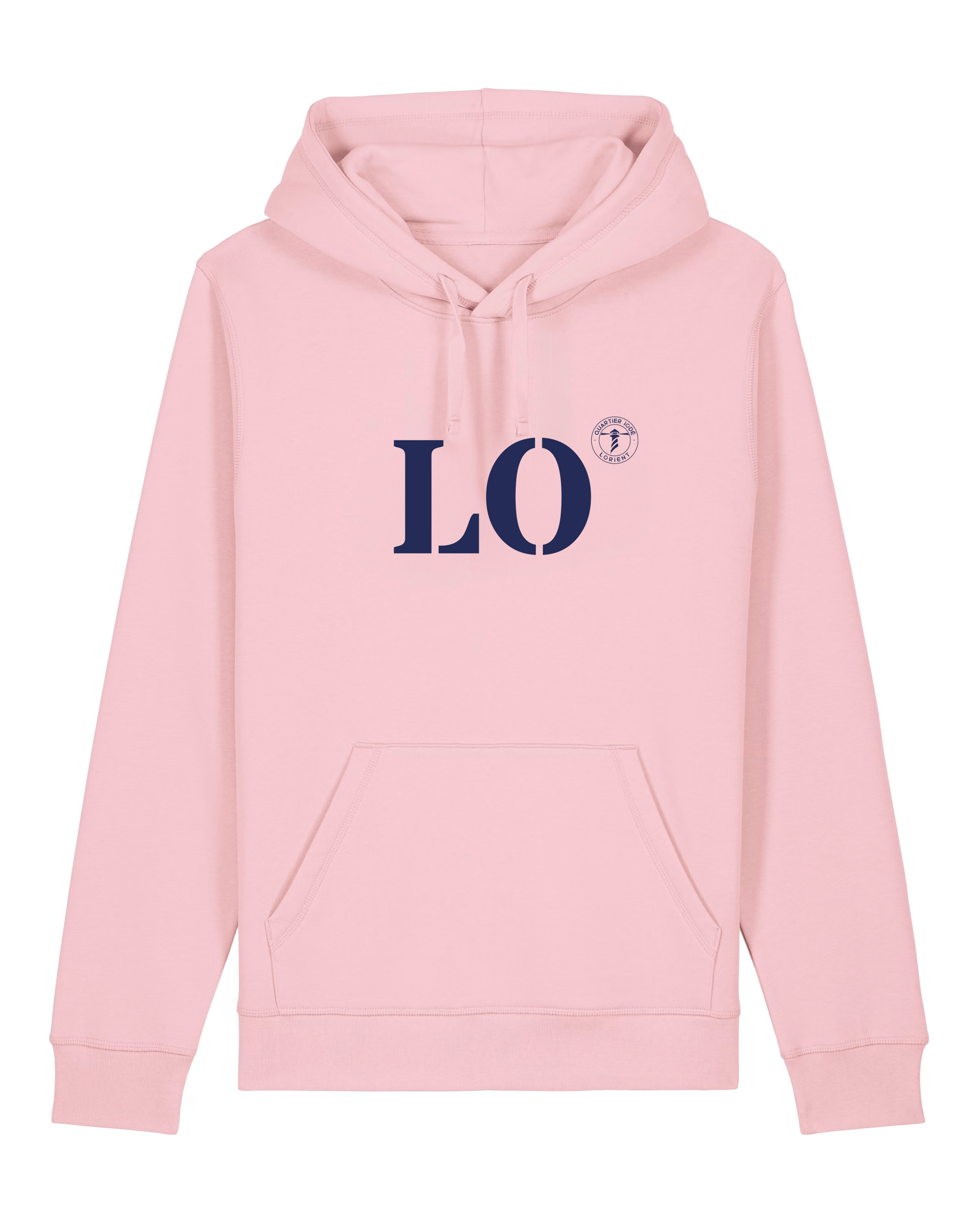 Sweat à capuche LO LORIENT - Rose et Bleu - Unisexe - Quartier iodé