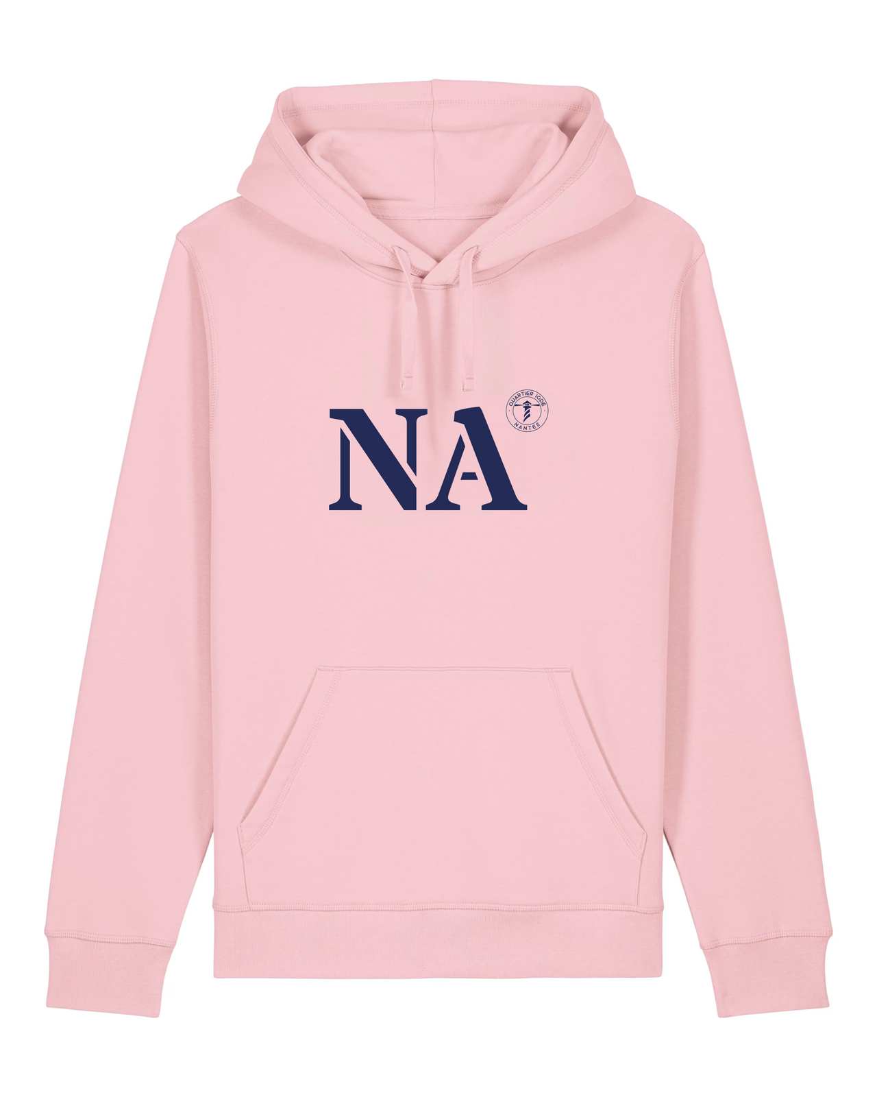Sweat Nantes NA à capuche -Rose et Bleu Marine - Unisexe - Quartier iodé