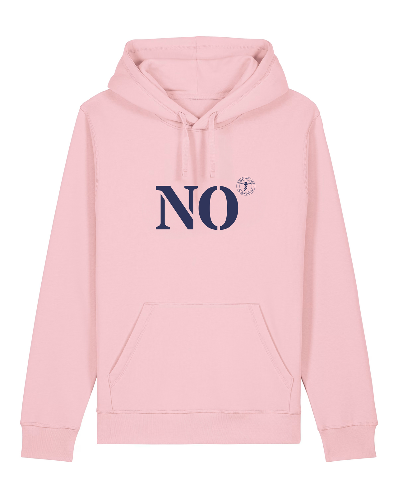 Sweat à capuche Noirmoutier NO Rose et  Marine Unisexe - Quartier iodé