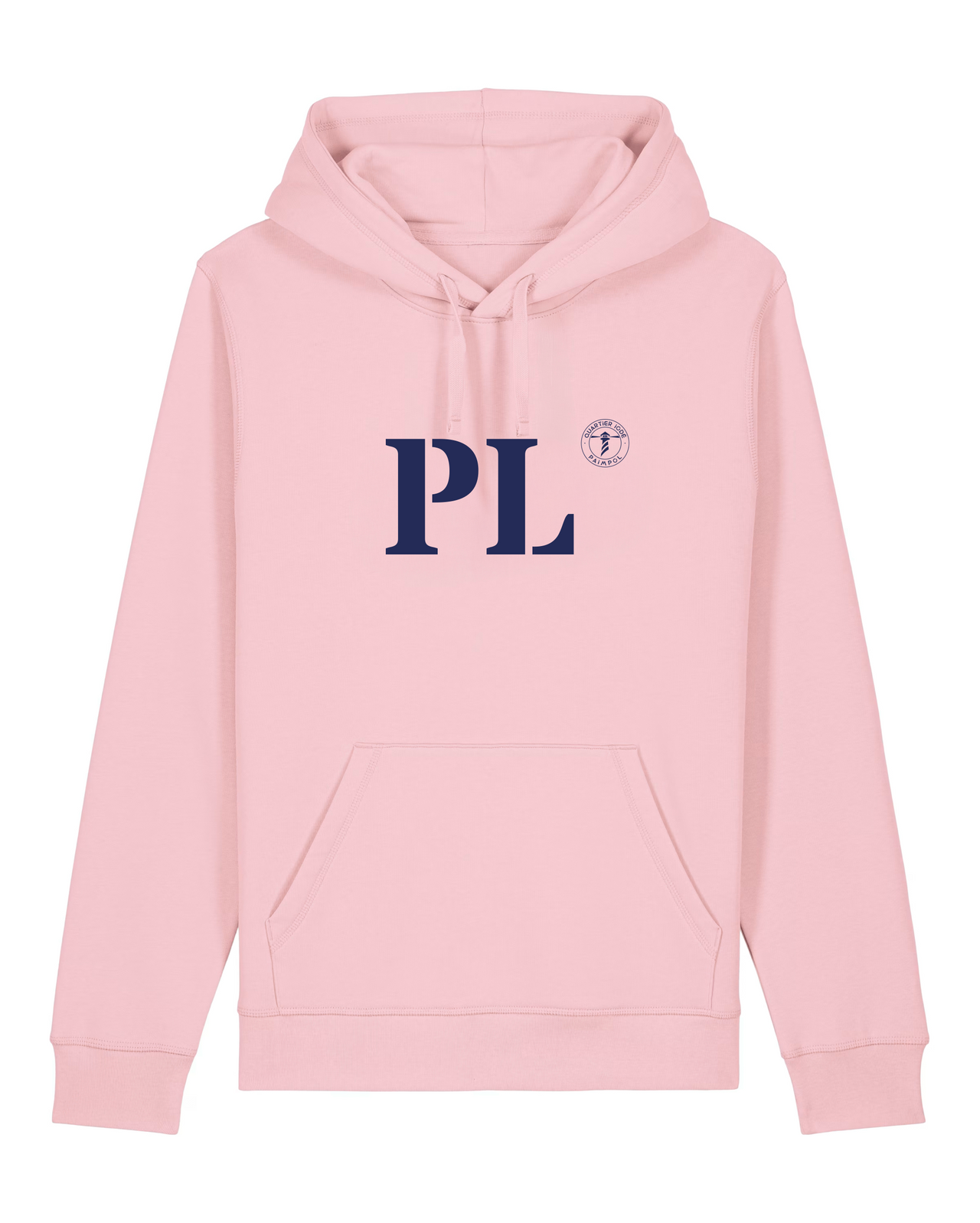 Sweat à capuche Paimpol PL Rose et  Marine Unisexe - Quartier iodé