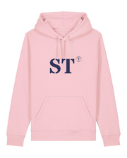 Sweat à capuche ST Sète  Rose et Bleu Marine Unisexe - Quartier iodé