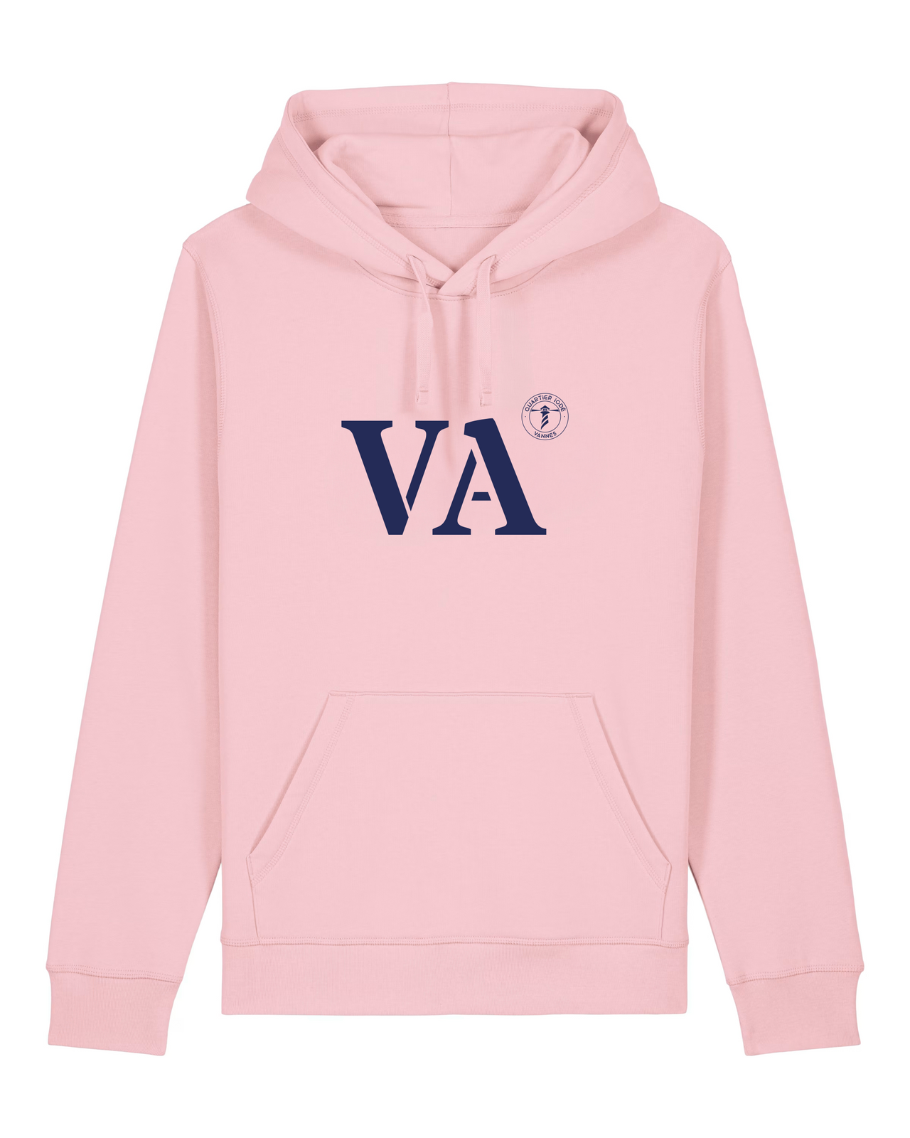 Sweat à capuche Vannes VA - Rose et Bleu - Unisexe - Quartier iodé