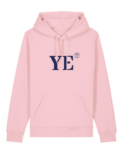 Sweat à capuche Île d'Yeu YE Rose et Bleu Marine Unisexe - Quartier iodé
