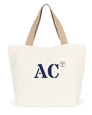 Sac Cabas Arcachon AC couleur blanc bleu - Quartier iodé