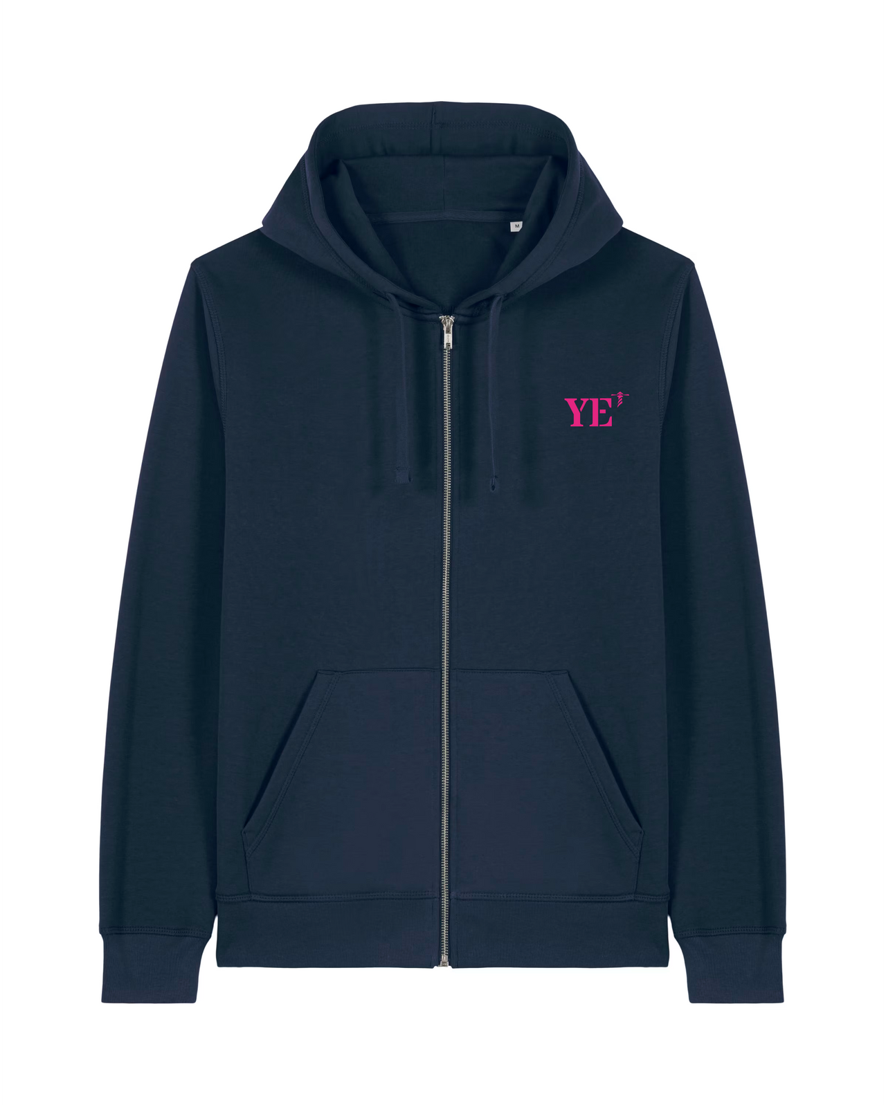 Sweat à capuche Île d'Yeu YE Marine brodé Orange - rose- Unisexe