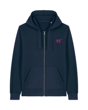 Sweat à capuche Île d'Yeu YE Marine brodé Orange - rose- Unisexe