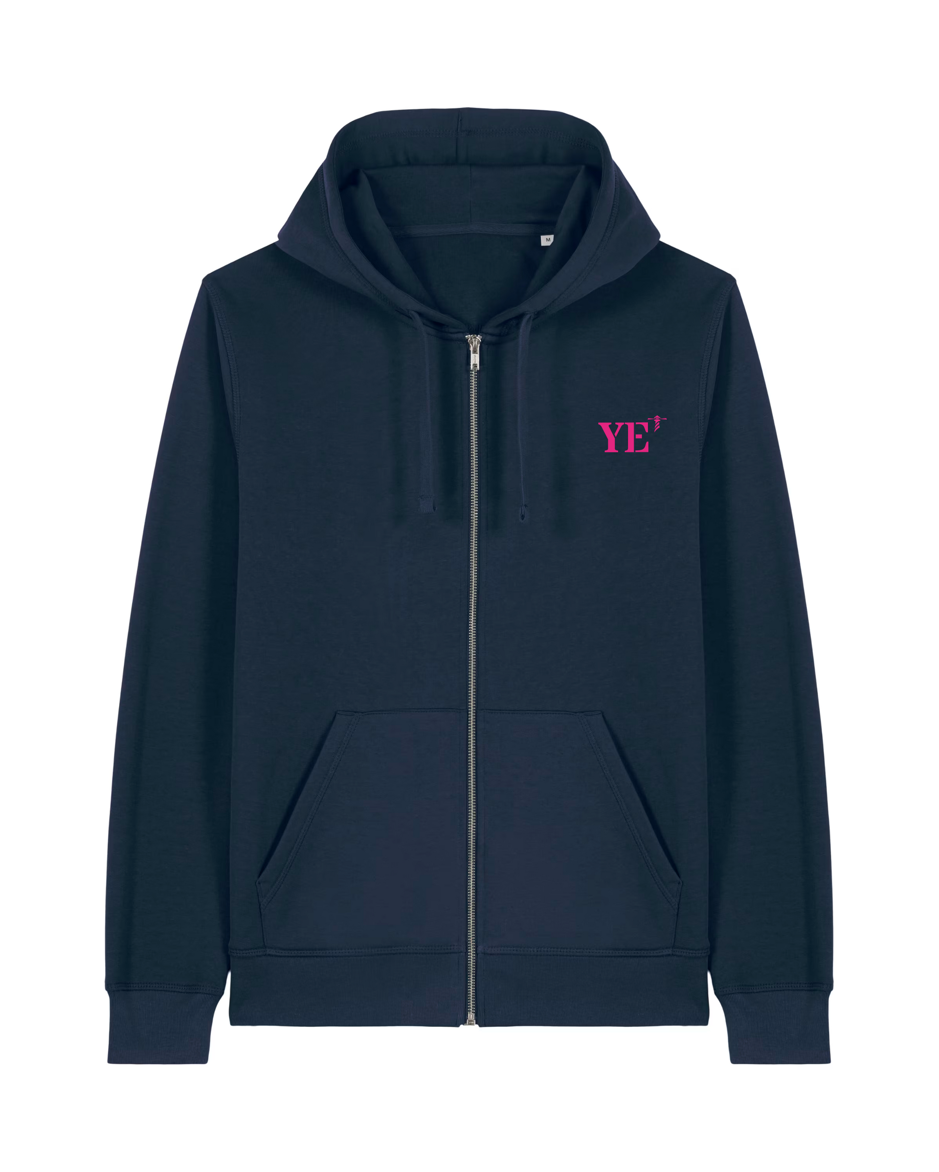 Sweat à capuche Île d'Yeu YE Marine brodé Orange - rose- Unisexe