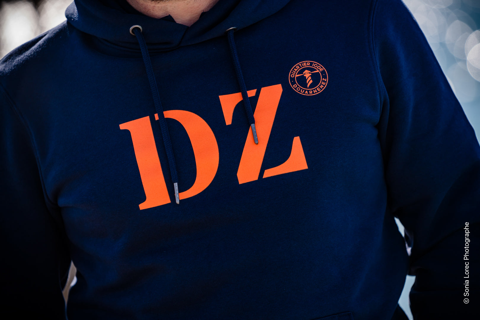Sweat capuche DZ Douarnenez en coton bio par Quartier iodé