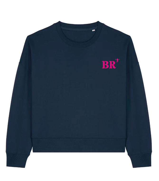 Sweat Brest BR Vert - Rose / Bleu Marine - Rose quartier iodé