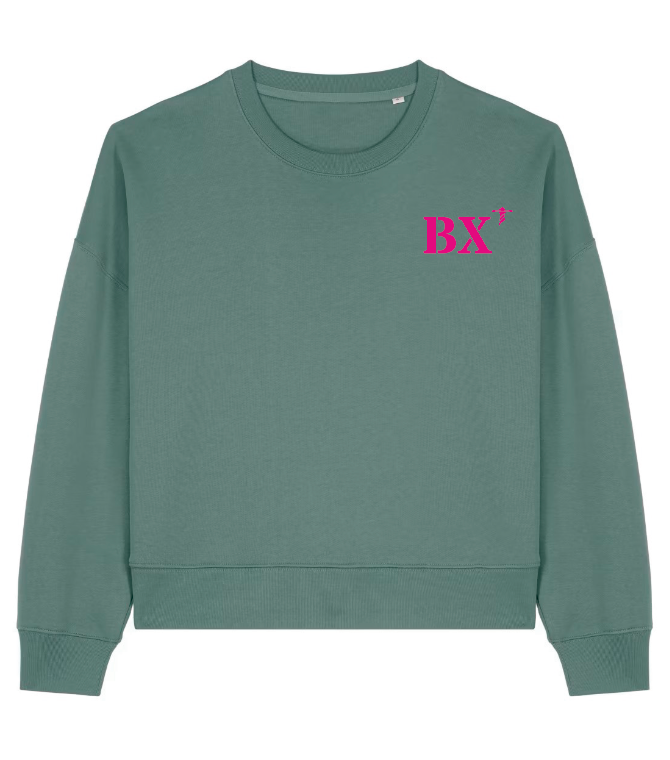 Sweat Bordeaux BX Vert - Rose / Bleu Marine - Rose quartier iodé