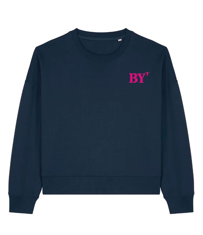 Sweat BY Saint-Barthélémy Vert - Rose / Bleu Marine - Rose quartier iodé