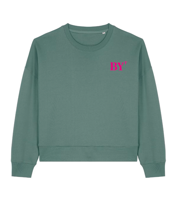 Sweat Saint-Barthélémy BY Vert - Rose / Bleu Marine - Rose quartier iodé