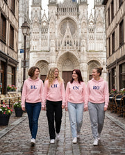 Sweat BL Boulogne-Sur-Mer Rose Bleu Marine - Quartier iodé