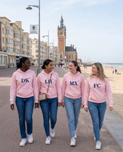 Sweat FC Fécamp Rose Bleu Marine - Quartier iodé