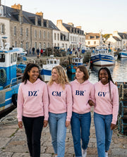 Sweat GV Le Guivinec Rose Bleu Marine - quartier iodé