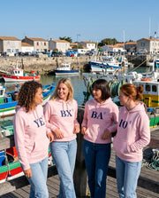 Sweat IO Île d'Oléron Rose Bleu Marine - quartier iodé