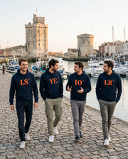 Sweat La Rochelle LR Bleu Marine - Orange quartier iodé