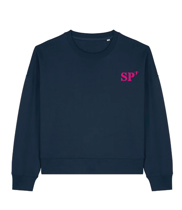 Sweat brodé Saint-Pierre-Et-Miquelon SP Vert / Rose - Bleu Marine / Rose - Quartier iodé