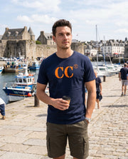 T-shirt CC Concarneau Bleu Marine Orange