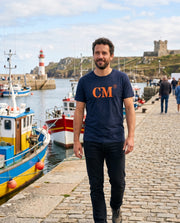 T-shirt CM Camaret Bleu Marine Orange - Quartier iodé
