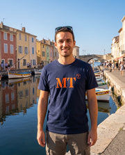 T-shirt MT Martigues Bleu Marine Orange - Quartier iodé