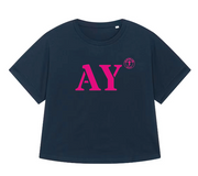 T-shirt oversized AY Auray - Bleu et rose - Femmes