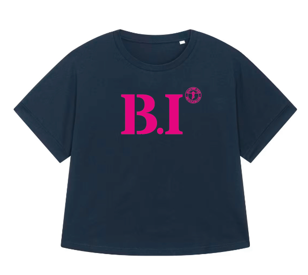 T-shirt oversized B.I Belle-Île - Bleu et rose - Femmes