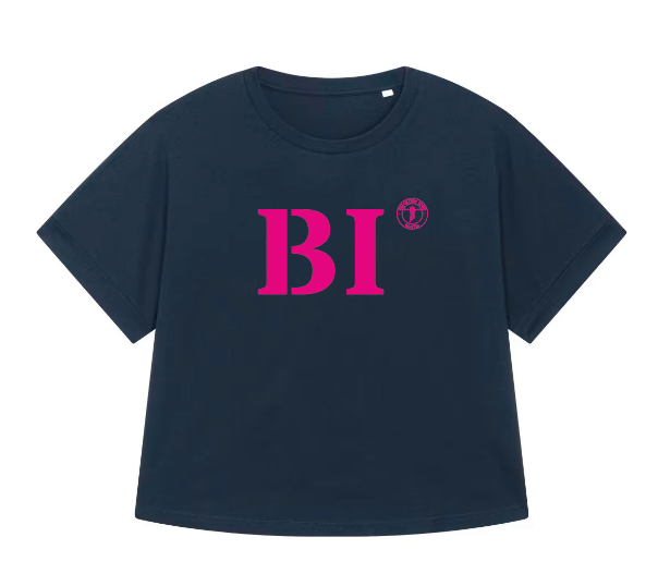 T-shirt oversized BI Bastia - Bleu et rose - Femmes