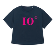 T-shirt oversized IO Île d'Oléron - Bleu et rose - Femmes
