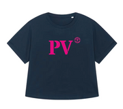 T-shirt oversized PV Port-Vendres - Bleu et rose - Femmes