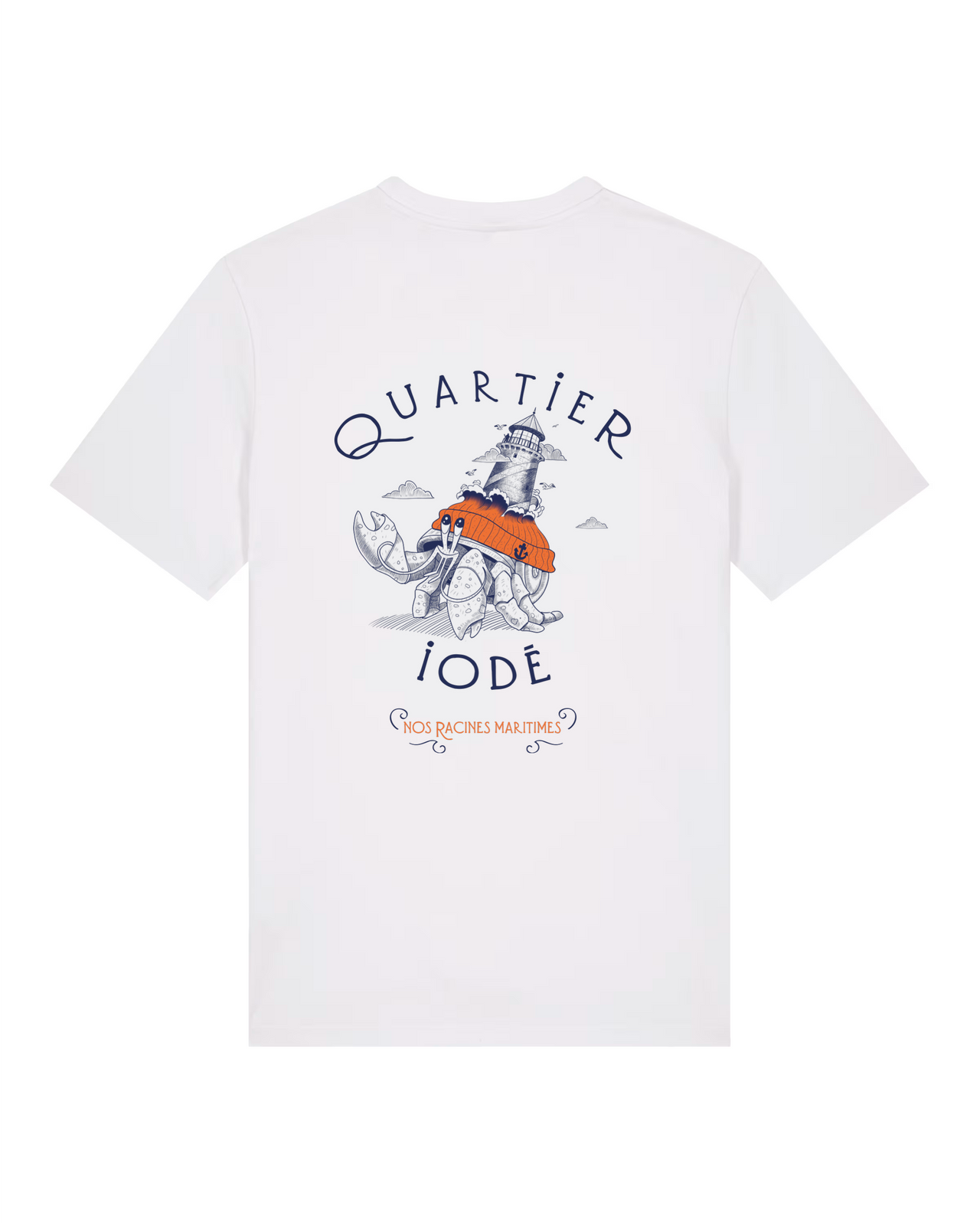 T shirt Quartier iodé blanc  Bernard l'hermite 