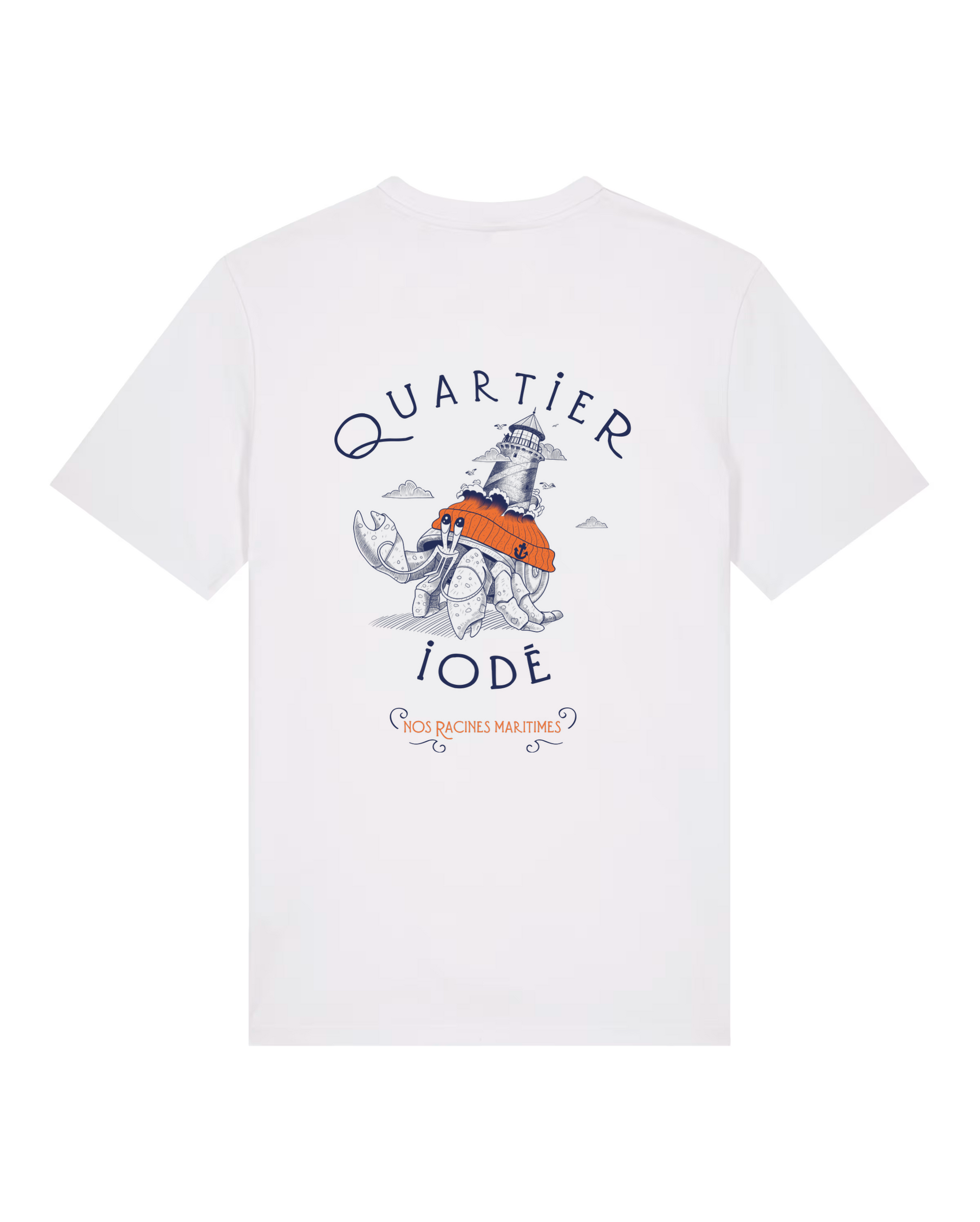 T shirt Quartier iodé blanc  Bernard l'hermite 