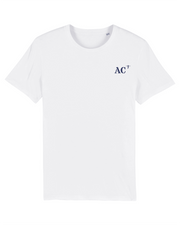 T-shirt brodé AC Arcachon - Blanc et Bleu Marine - Quartier iodé