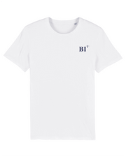 T-shirt brodé Bastia BI - Blanc et Bleu Marine - Quartier iodé