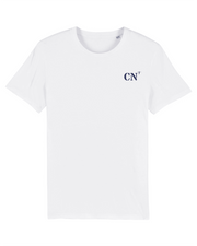 T-shirt brodé Caen CN Blanc et Bleu Marine - Quartier iodé