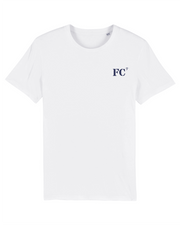 T-shirt brodé Fécamp FC Blanc et Bleu Marine - Quartier iodé