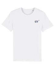 T-shirt brodé Le Guilvinec GV Blanc et Bleu Marine - Quartier iodé
