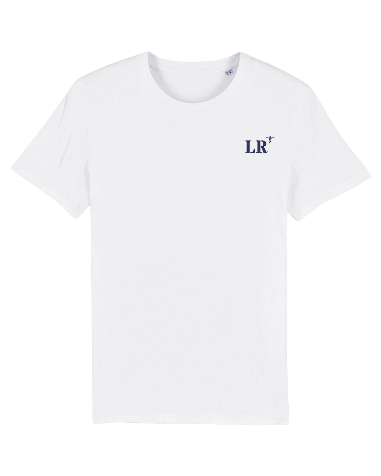 T-shirt brodé La Rochelle LR Blanc et Bleu Marine - Quartier iodé