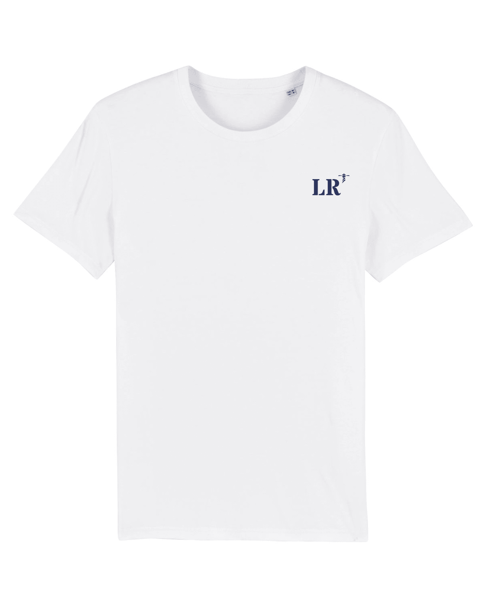 T-shirt brodé La Rochelle LR Blanc et Bleu Marine - Quartier iodé
