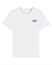 T-shirt brodé Marennes MN Blanc et Bleu Marine - Quartier iodé