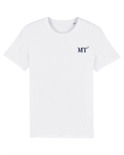 T-shirt brodé Martigues MT Blanc et Bleu Marine - Quartier iodé