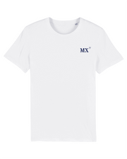 T-shirt brodé Morlaix MX Blanc et Bleu Marine - Quartier iodé