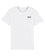 T-shirt brodé Nantes NA Blanc et Bleu Marine - Quartier iodé