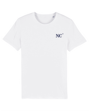 T-shirt brodé Nouméa NC Blanc et Bleu Marine - Quartier iodé