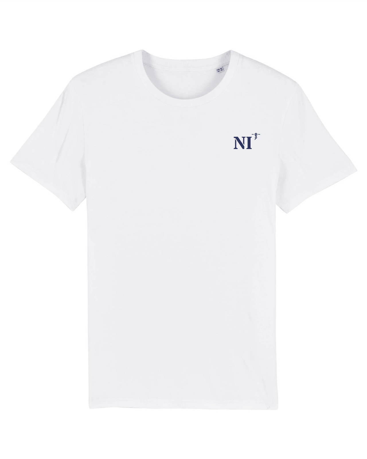 T-shirt brodé Nice NI Blanc et Bleu Marine - Quartier iodé